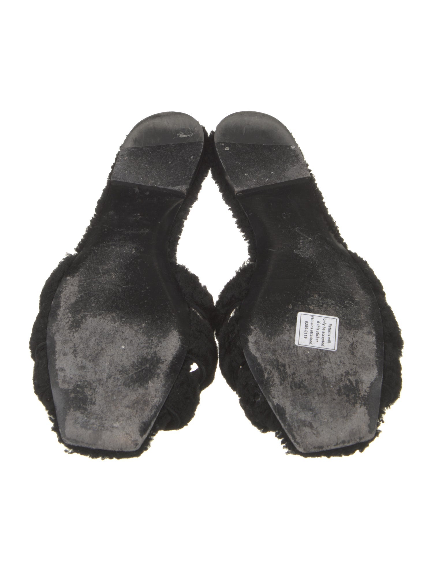 Saint Laurent Shearling Slides